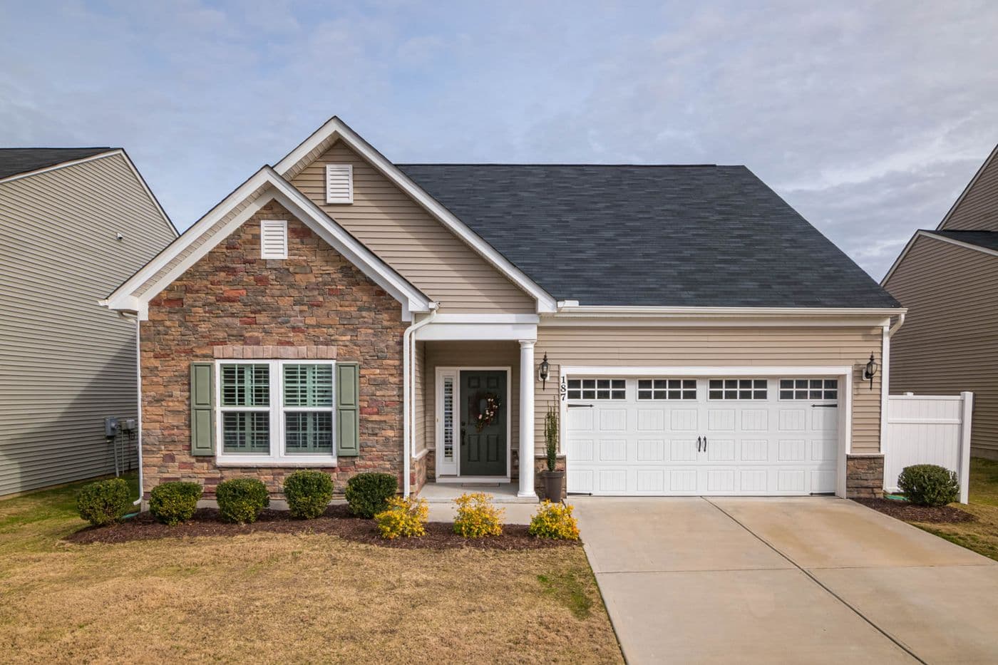 Modest single-family house
